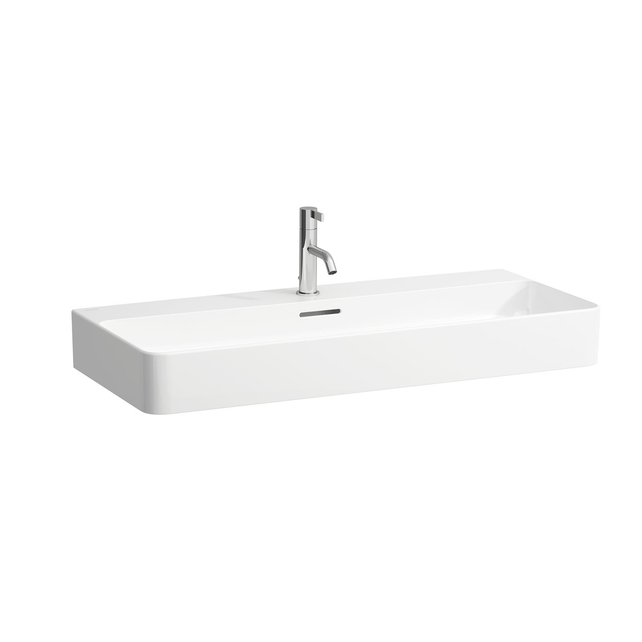 Vasque à Poser Laufen VAL 3 trous 420x155x950mm Blanc Mat Vente Flash